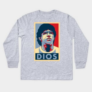 Maradona Dios Hope Kids Long Sleeve T-Shirt